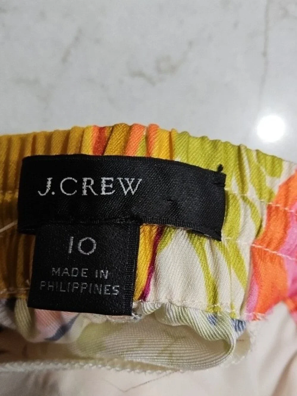 J. Crew Multicolor Safari Print Drawstring Pants - Picture 2 of 2
